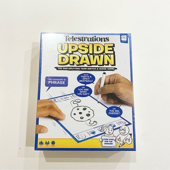 USAOPOLY Telestrations Upside Drawn Family Board Game & Group Game Partner - Picture 1 of 2